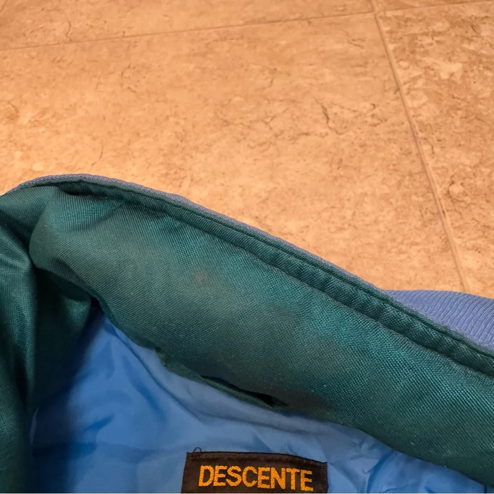 VTG Retro Descente Men’s Ski Blue Red Green Yellow 90s 80s Jacket Size Medium - Picture 8 of 15